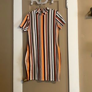 Striped body con dress